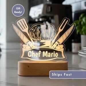 Personalized Chef Night Light – Fun Culinary Gift Nightlight